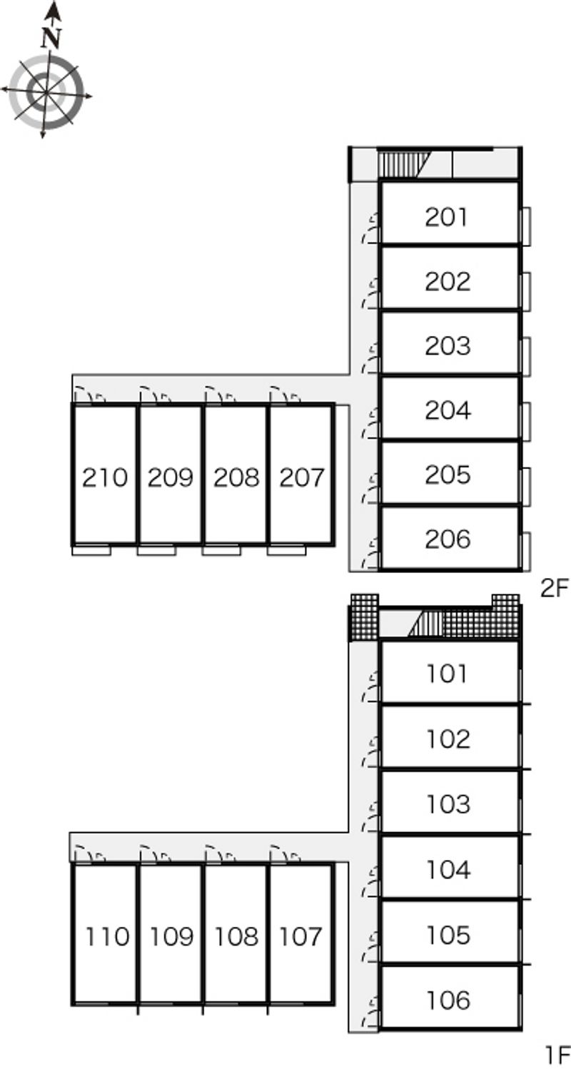 レオパレスジョイ大井 間取り配置図