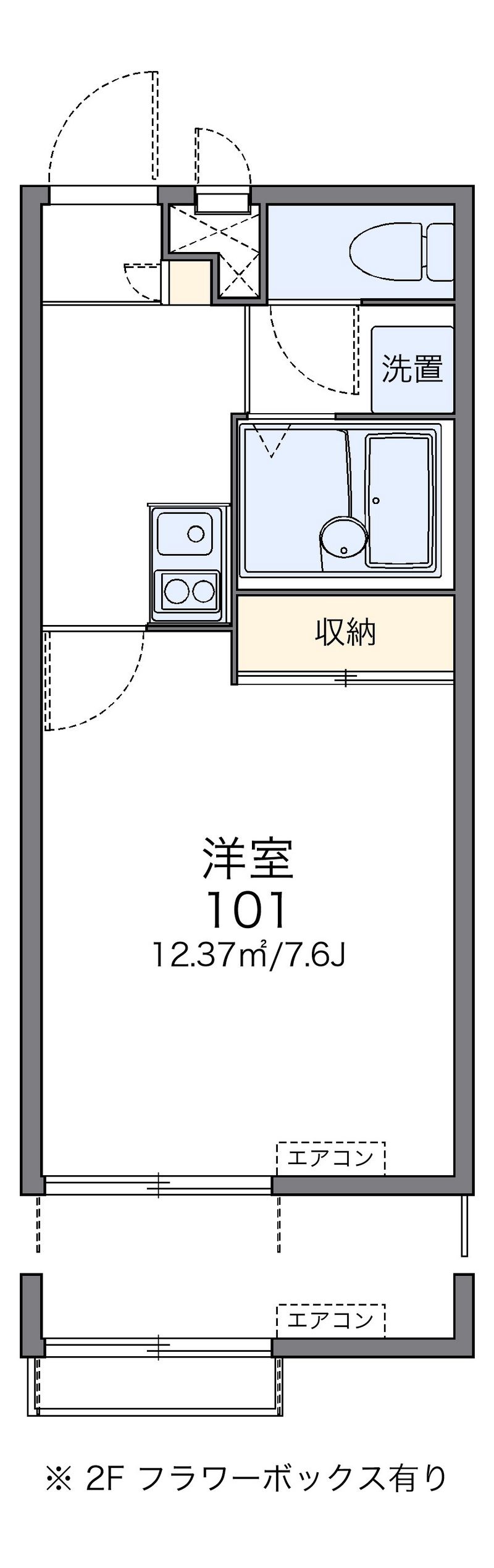 レオパレス伏水向島 間取図