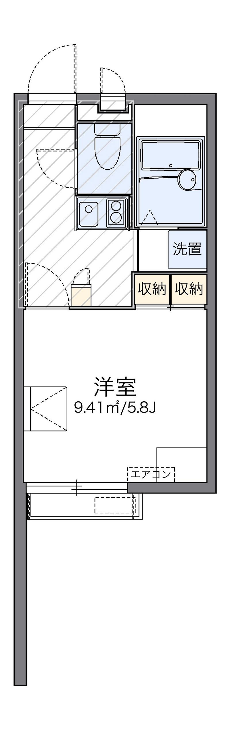 レオパレスマロン 間取図