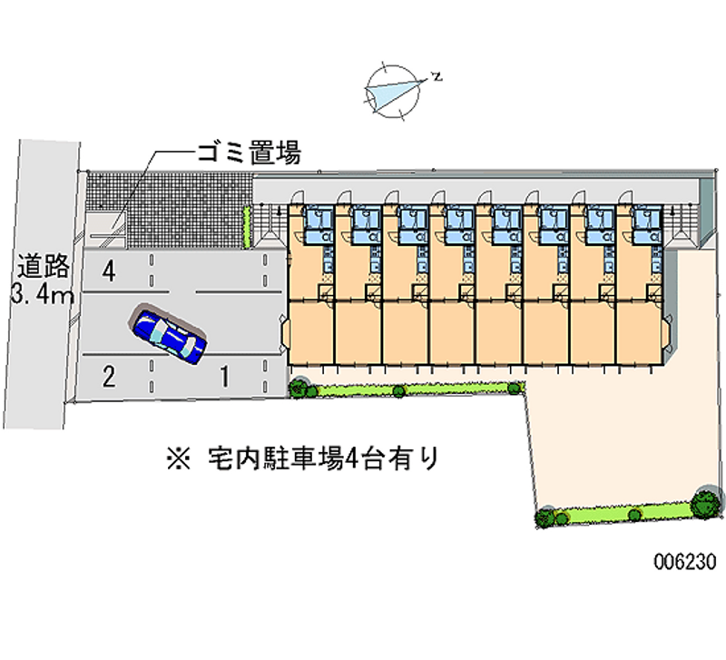 レオパレス白山町 区画図