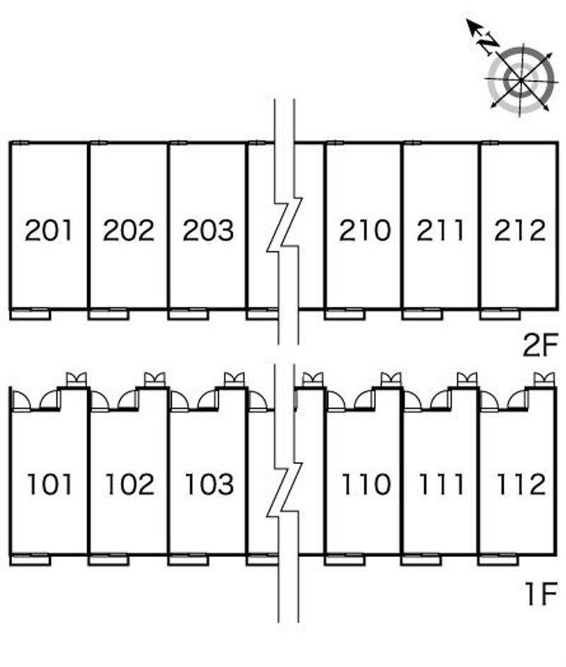 レオパレスサンモールⅡ 間取配置図