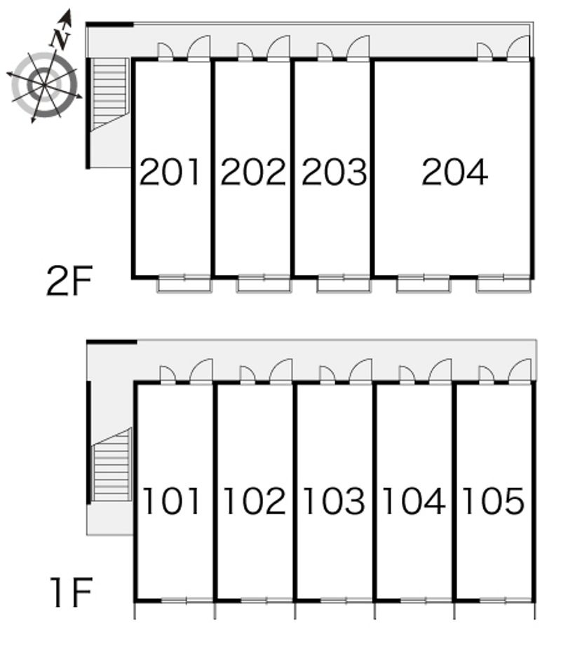 レオパレス亀ヶ原 間取配置図