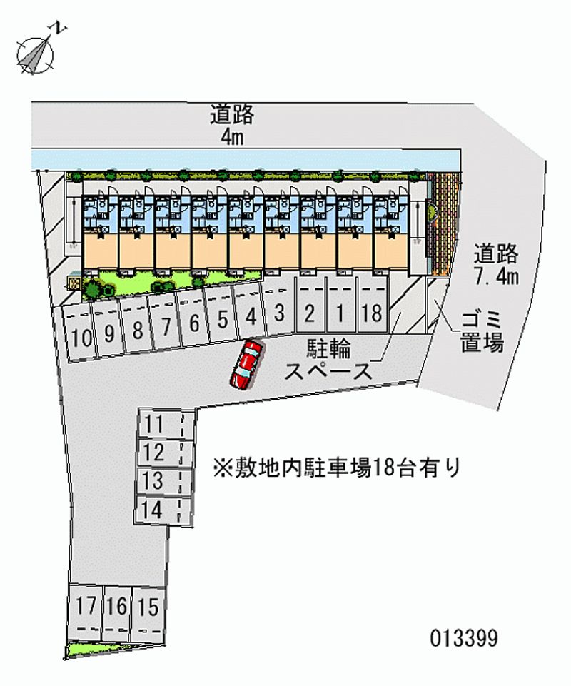 レオパレスマーベル 月極駐車場