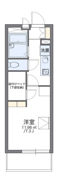 レオパレス駒草 間取り図