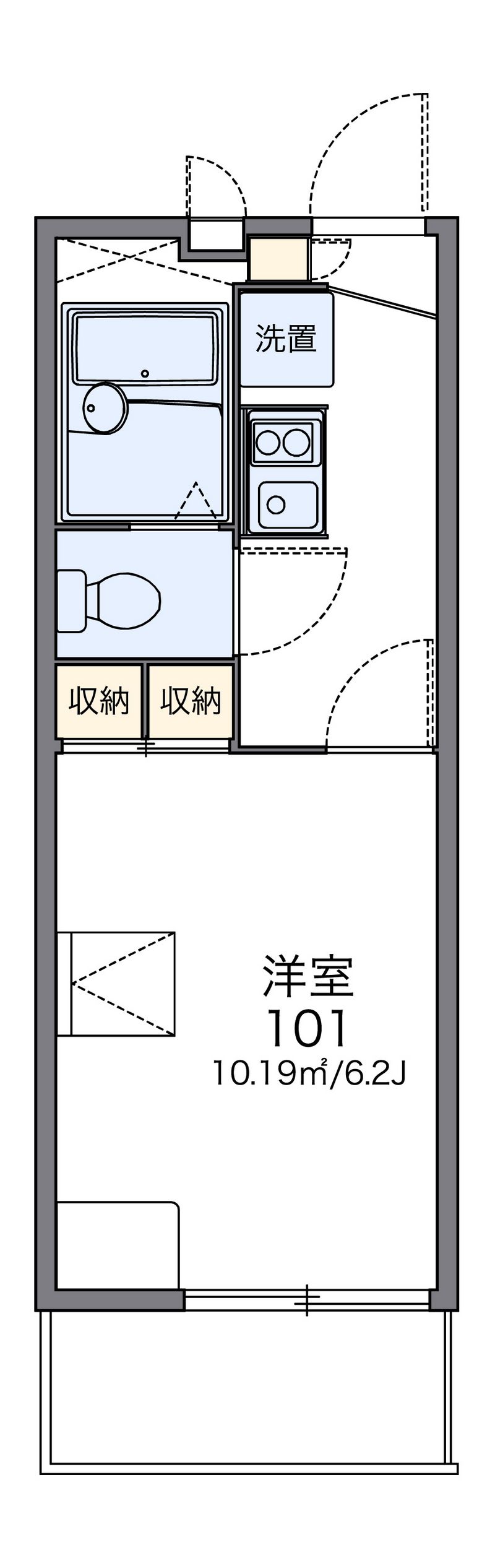 レオパレスアミー 間取図