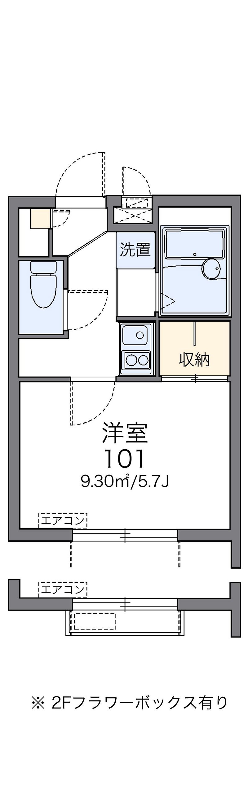 レオパレスニ中前一 間取図