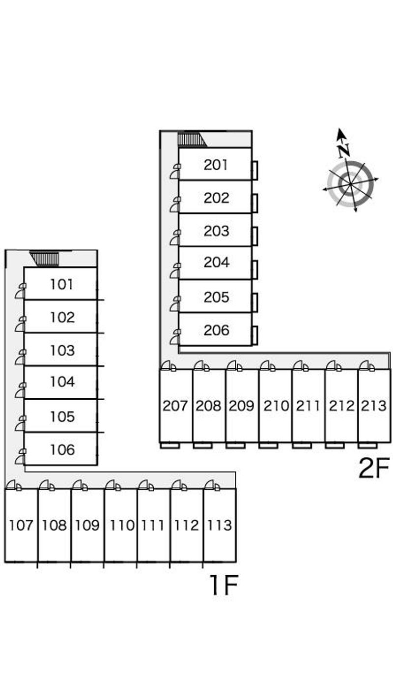 レオパレスロワゾ　ブルー 間取り配置図