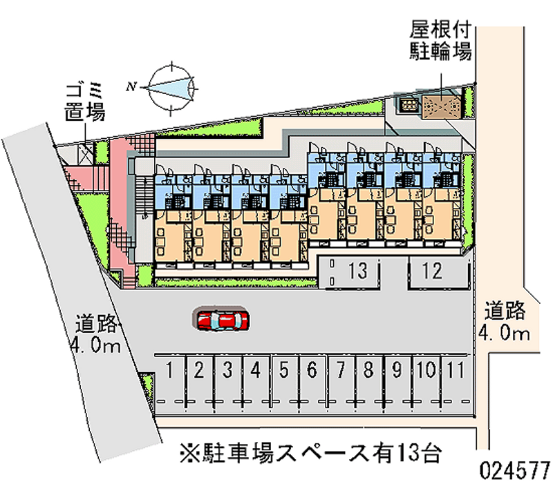 レオパレスプレシオッサ 月極駐車場