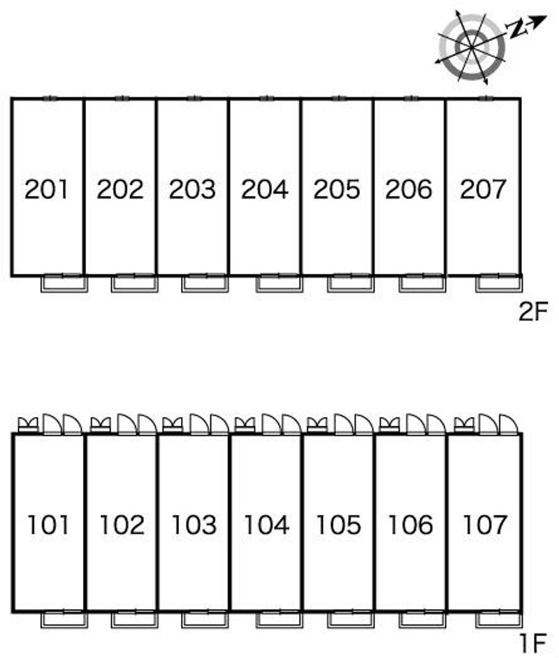 レオパレスガーデンハウスⅡ 間取り配置図