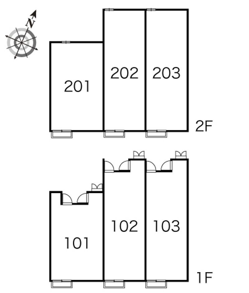 レオパレスあいのはらⅢ 間取配置図