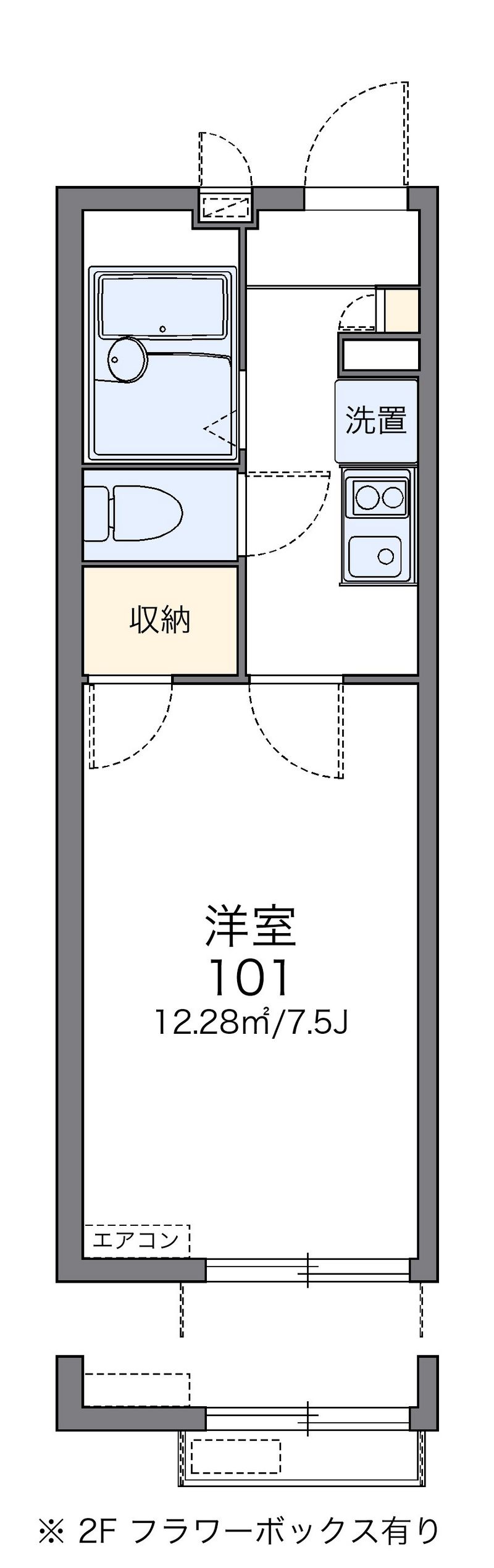 レオパレスＭＵＴＳＵＭＩ 間取図