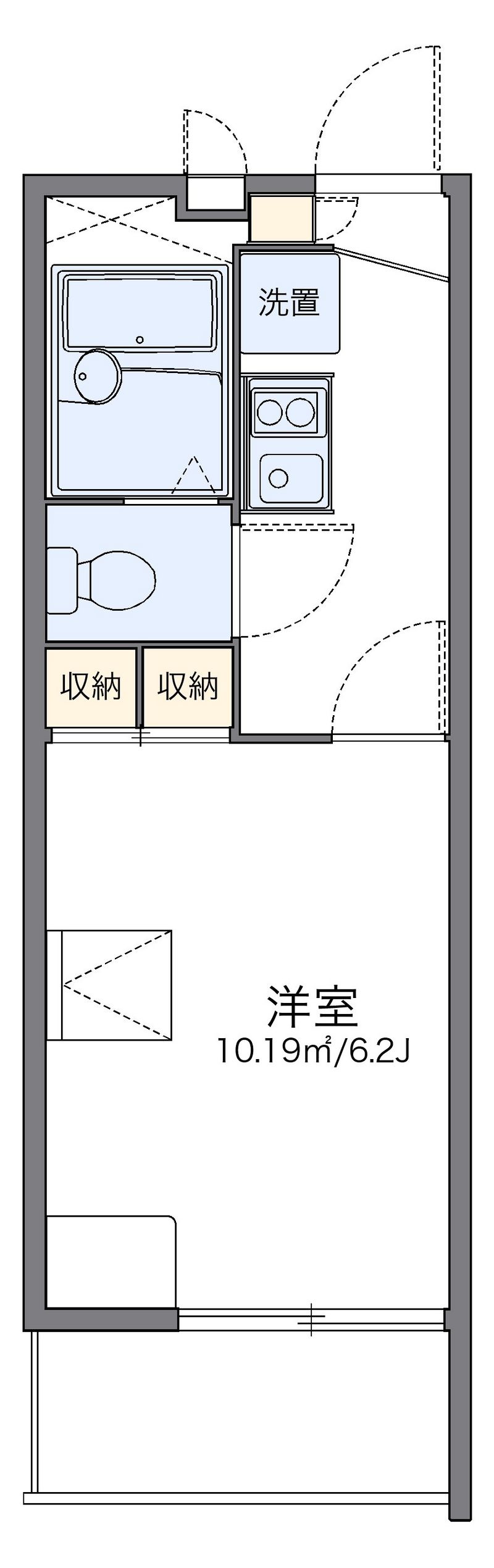 レオパレスサンハマチ 間取図