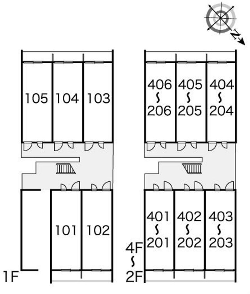 レオパレス葵 間取り配置図
