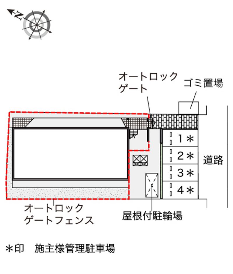 レオパレス西中洲 配置図