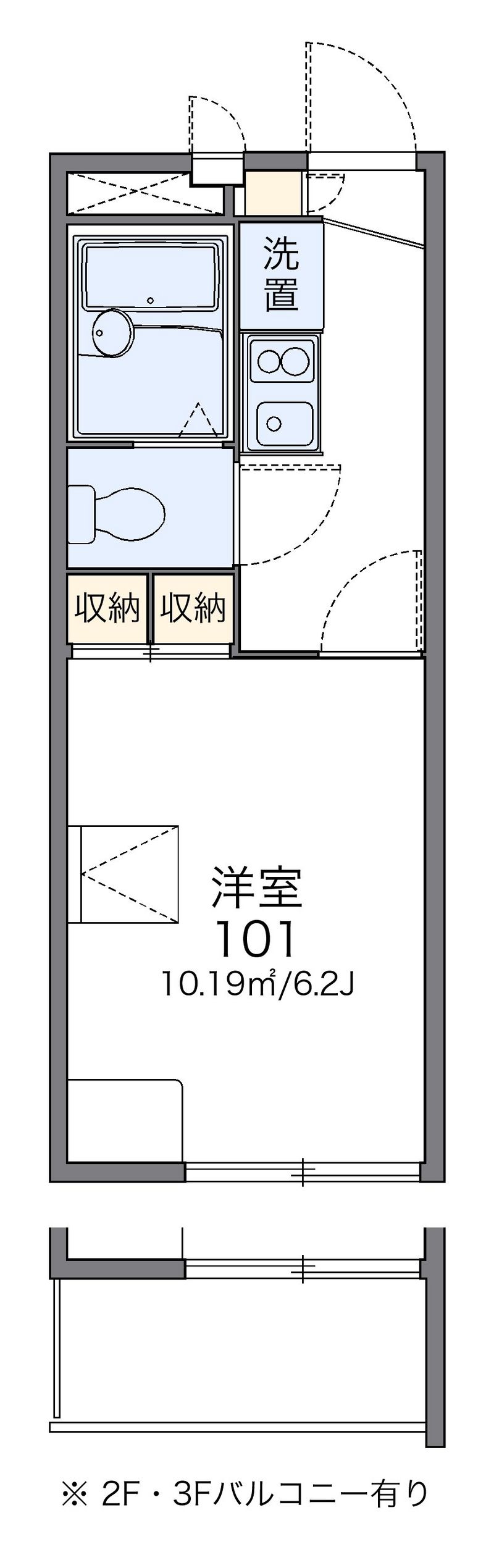 レオパレス桂 間取図