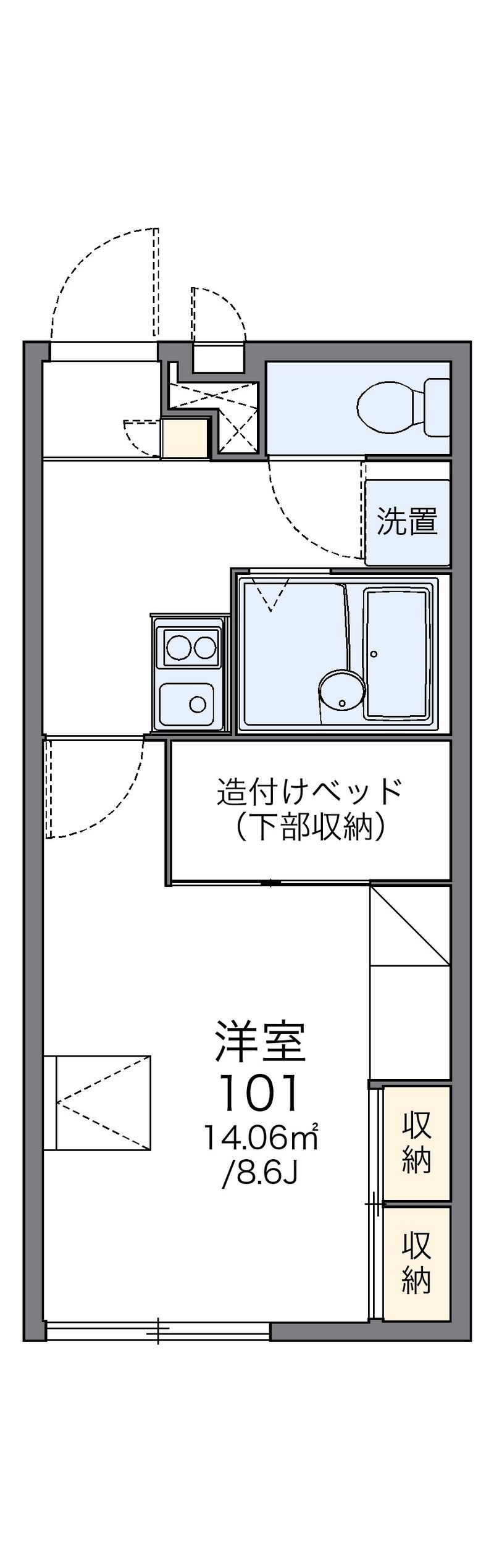 レオパレスたてうま 間取図