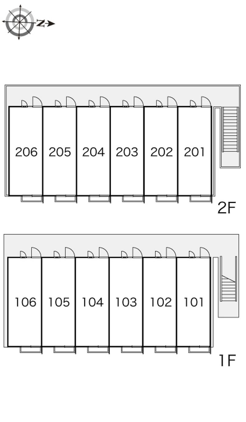 レオパレスカメリア四番館 間取り配置図
