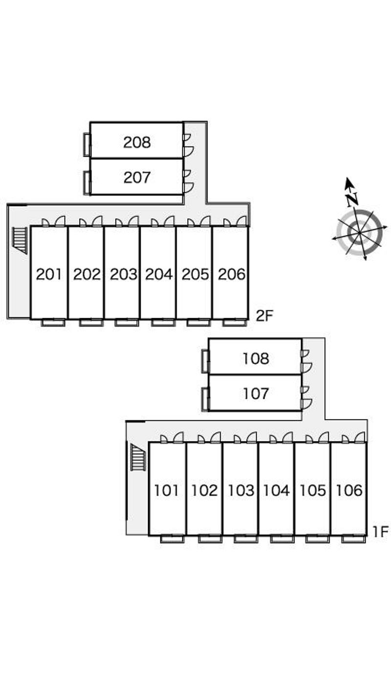 レオパレスフラッツスクエアⅡ 間取配置図