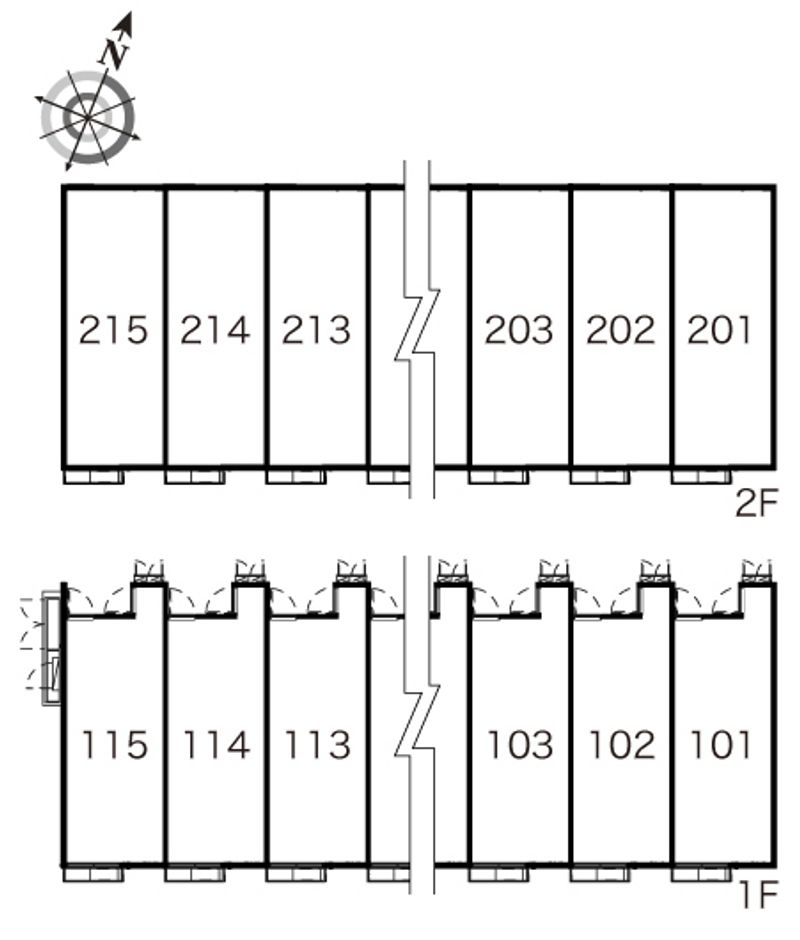 レオパレスフジサキⅢ 間取り配置図