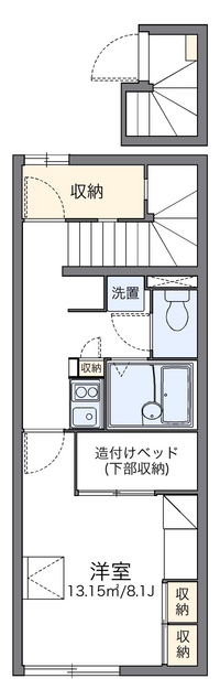 レオパレスリベェール 間取り図