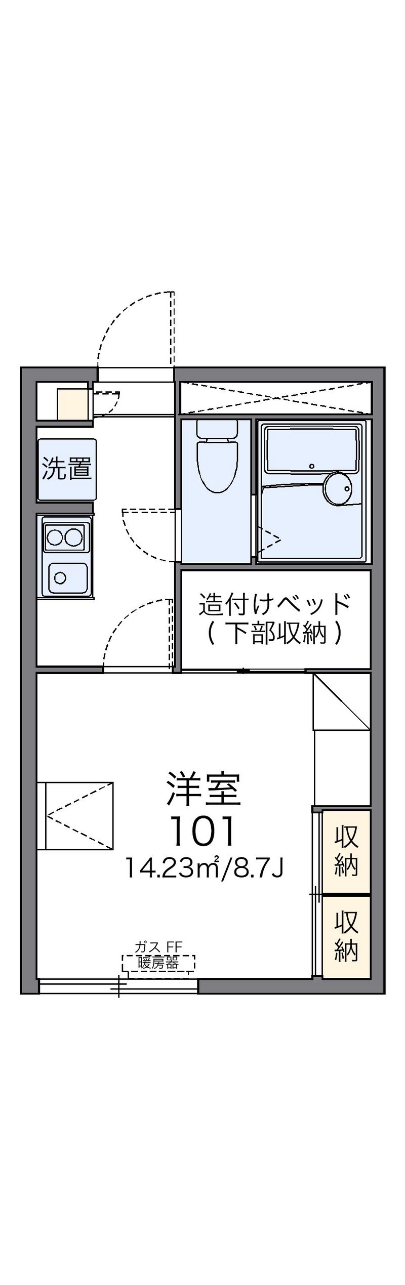 レオパレスオリーブ 間取図