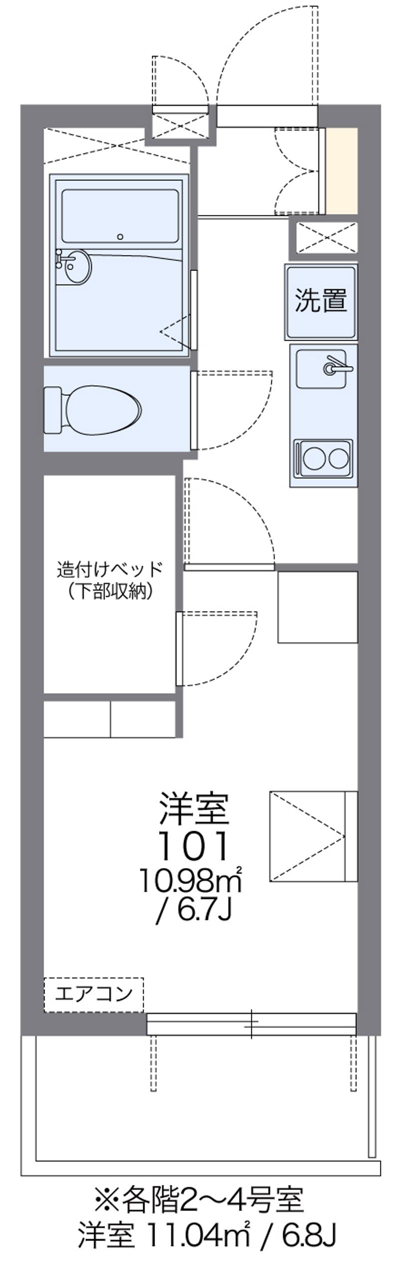 レオパレスエテルノ　セラ下野毛 間取図