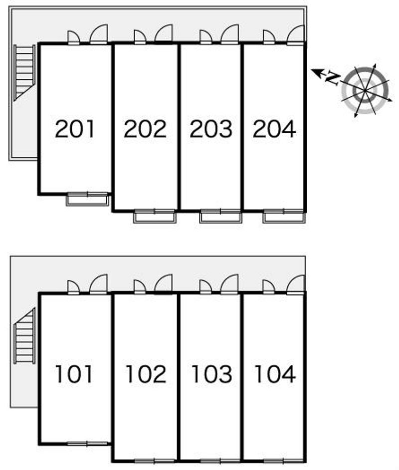 レオパレスフォレスト町田 間取配置図