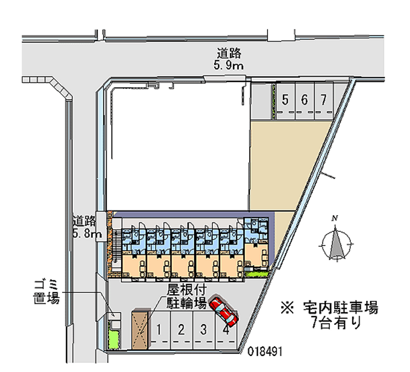 レオパレスヴィラ一ツ橋 月極駐車場