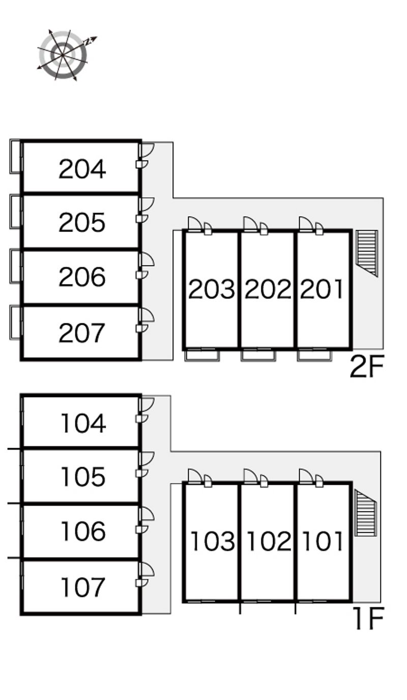 レオパレスアルコバレーノ 間取配置図