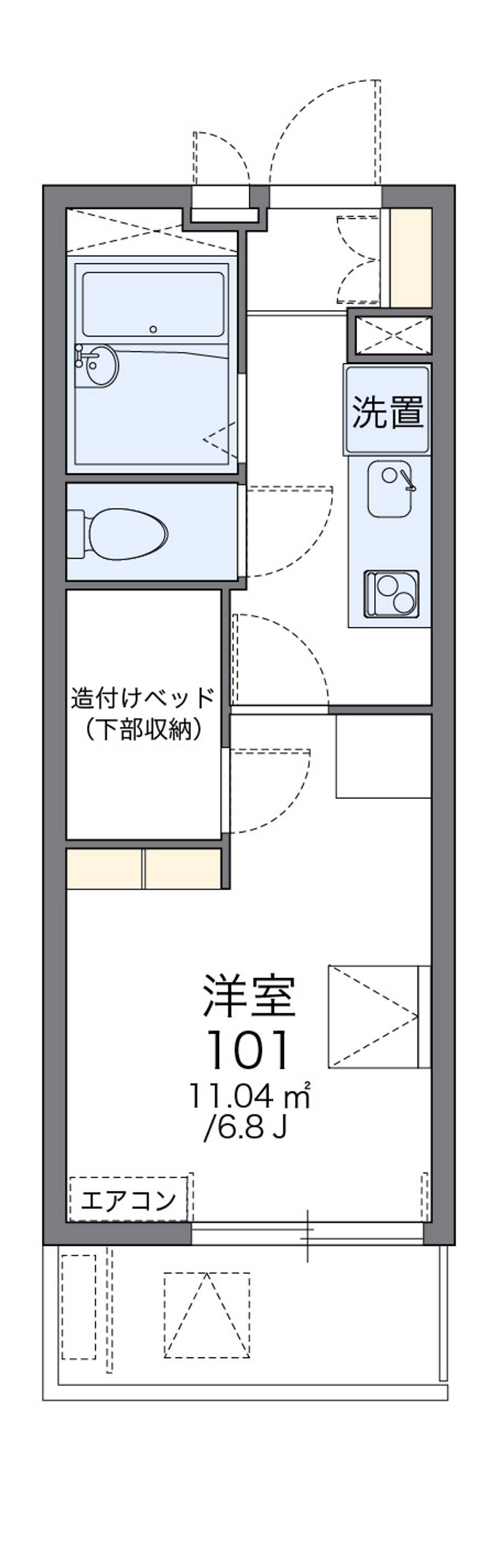 レオパレスゴールデン　ゴンタ 間取図