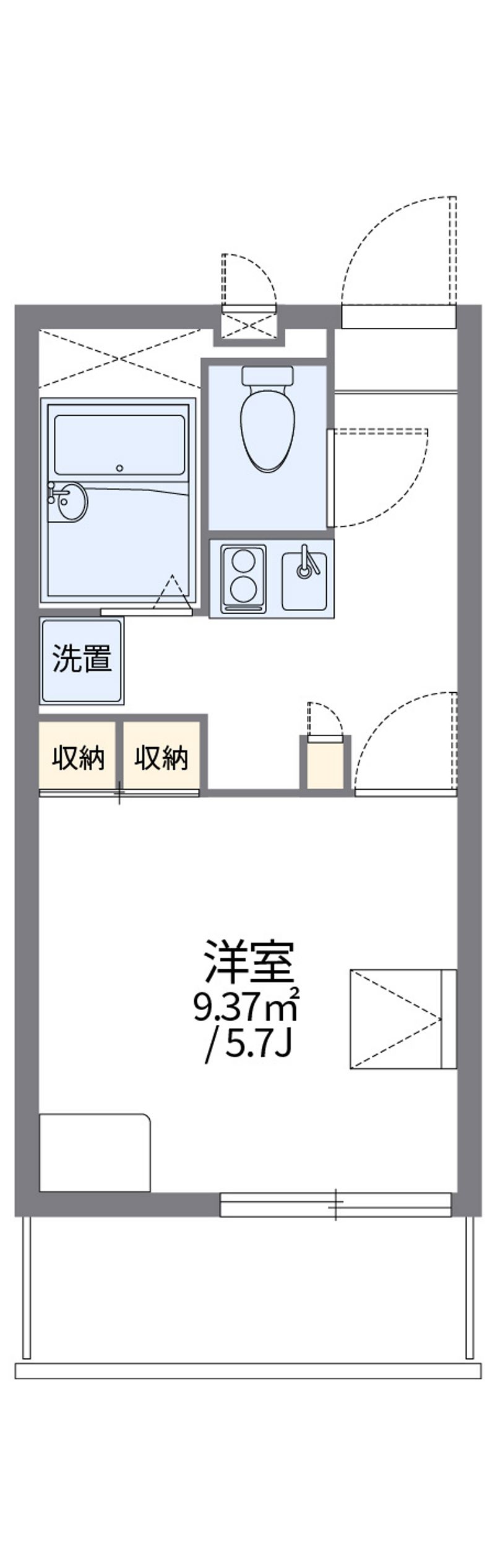 レオパレスアルカンシェル 間取図