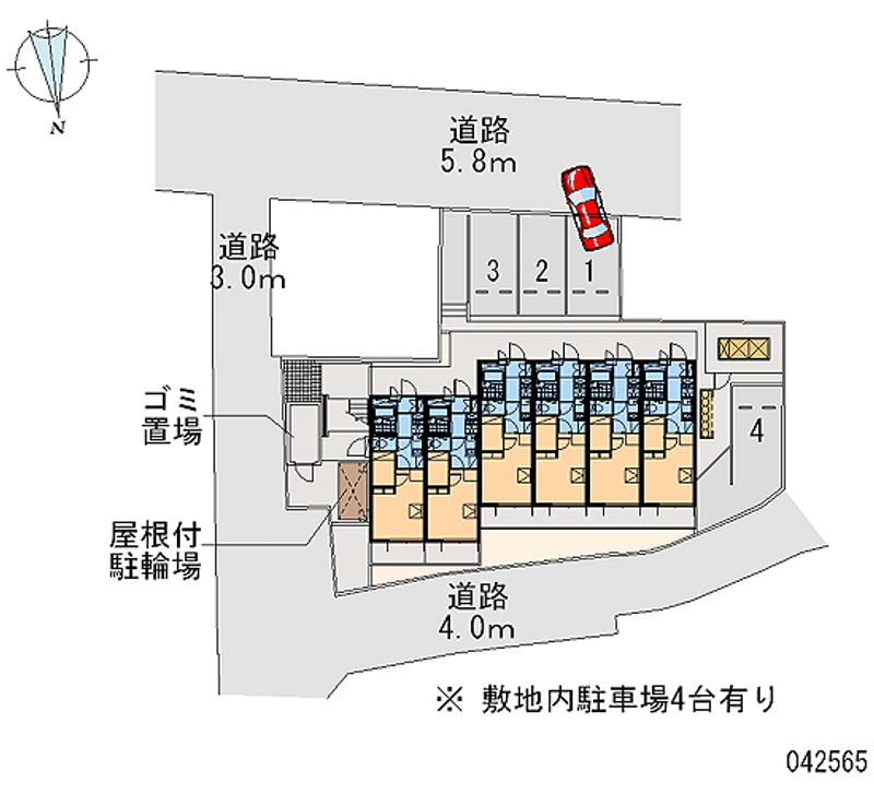 レオパレス前田 月極駐車場