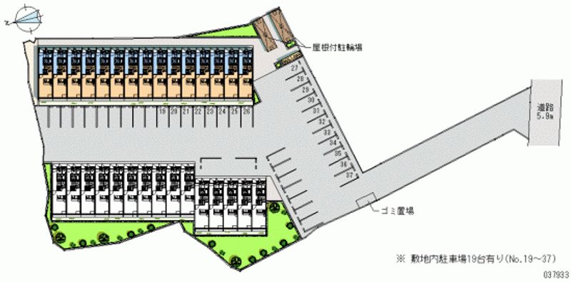 レオパレスクゥラージュⅡ 月極駐車場