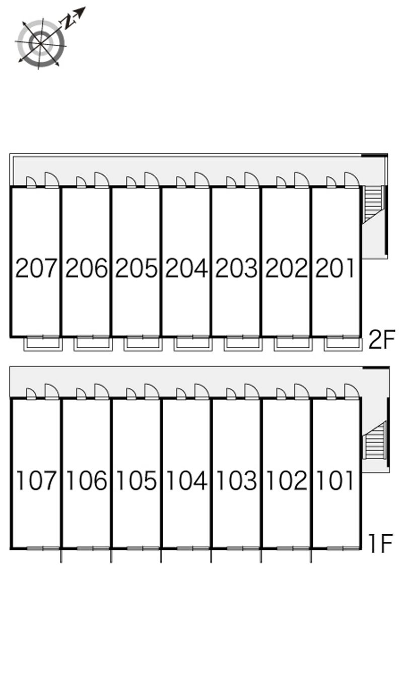 レオパレスＷｏｏｄ　Ｂｅｌｌ 間取配置図