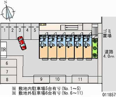 11857 bãi đậu xe hàng tháng