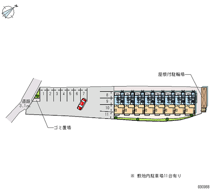 レオパレスはなみずき 月極駐車場