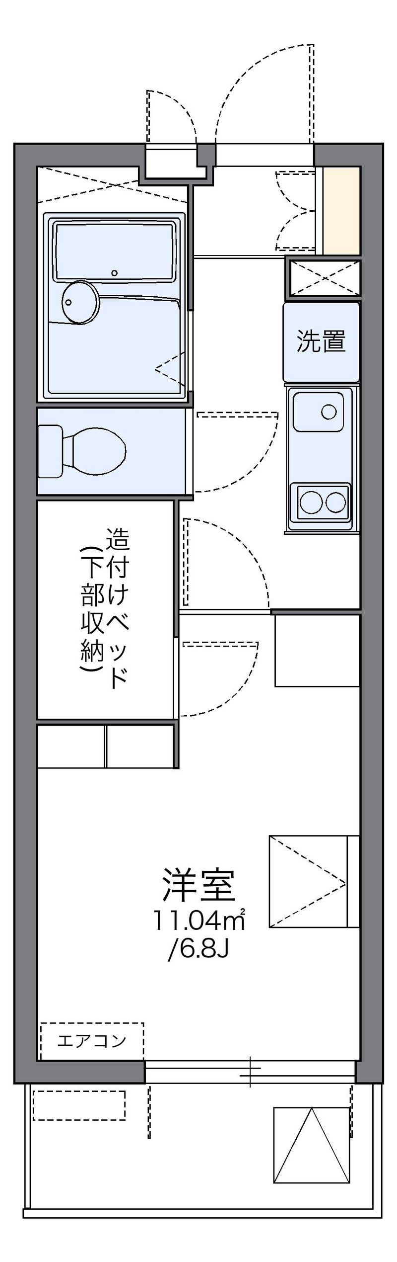 レオパレスポートサイド弁天 間取り