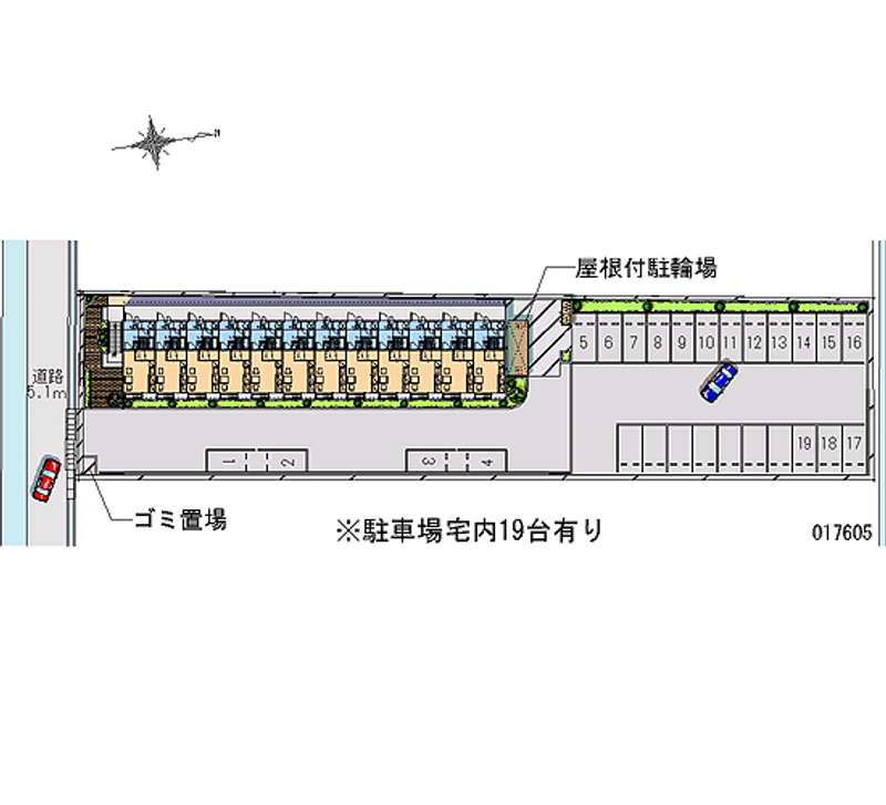 レオパレス城北 月極駐車場