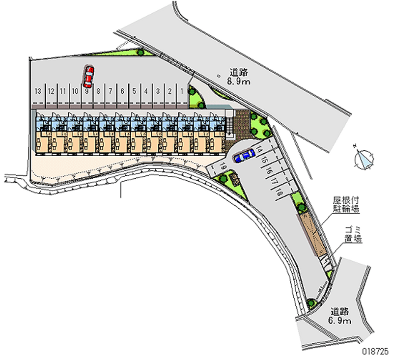 18725 bãi đậu xe hàng tháng