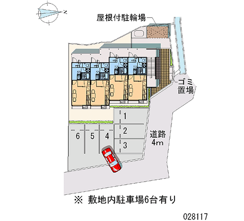 レオパレスメルベーユ 月極駐車場