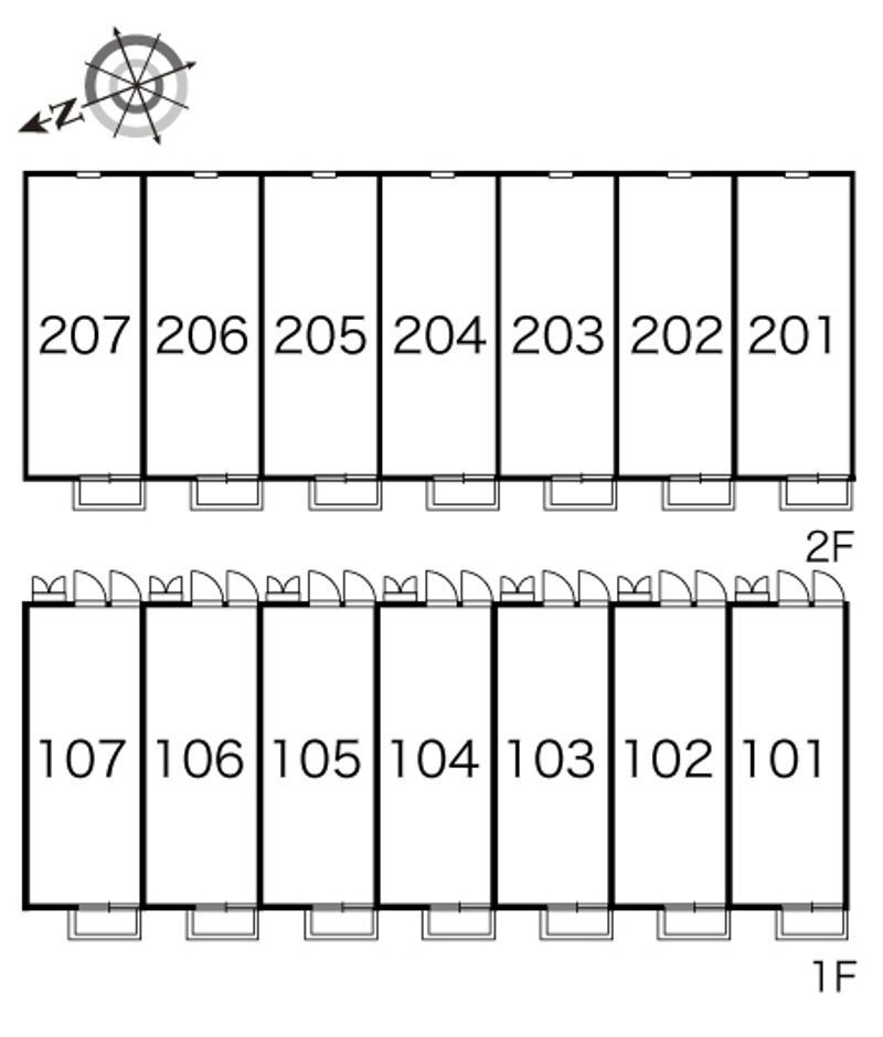 レオパレスエパティーク 間取配置図