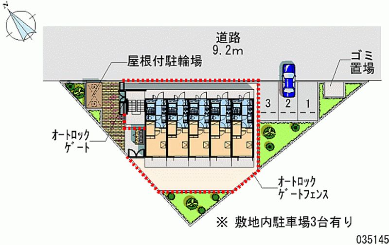 レオパレスエテルノ　セラ下野毛 区画図