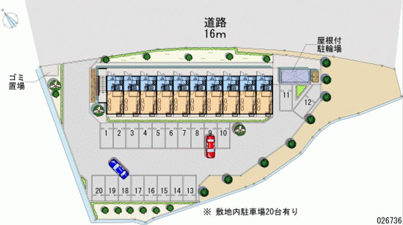 レオパレスひまわり 月極駐車場