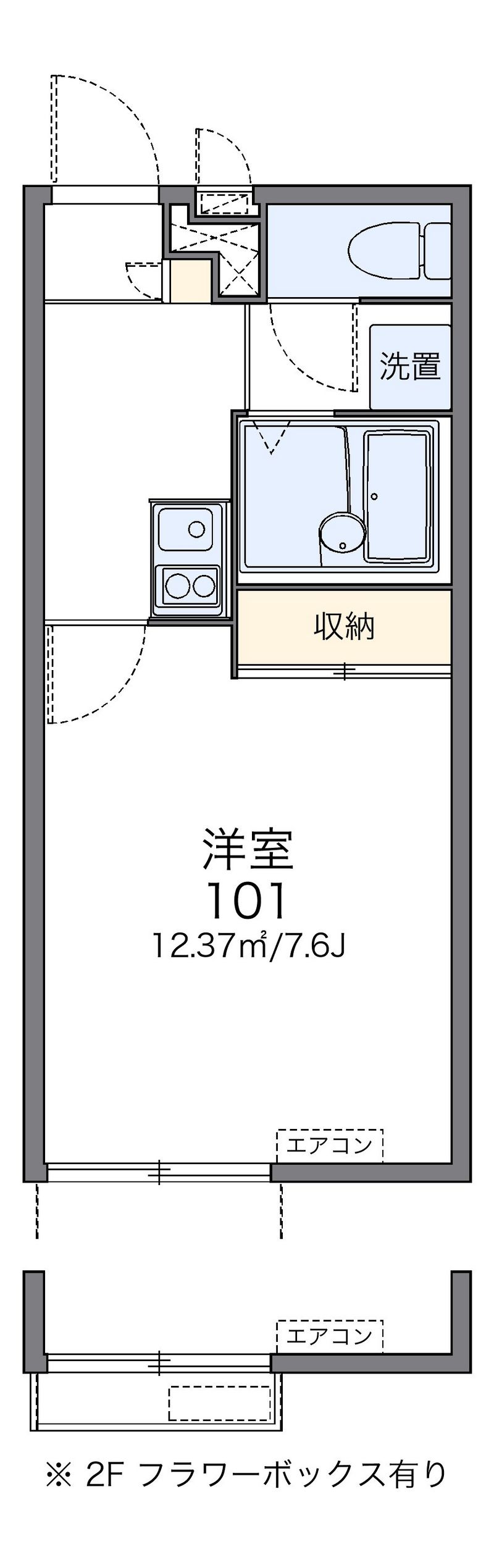 レオパレスサンフラワー向洋 間取図