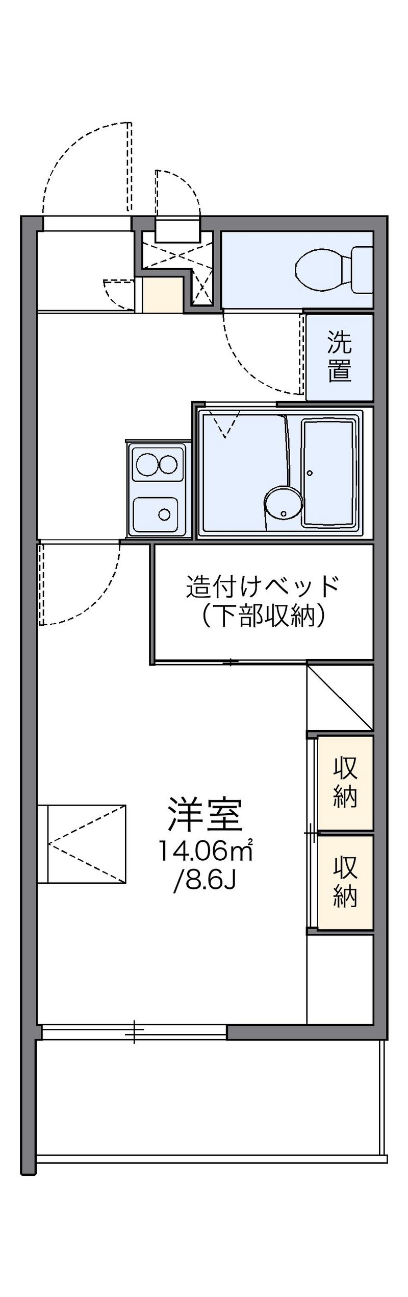 レオパレスコンフォール石橋Ａ 間取図