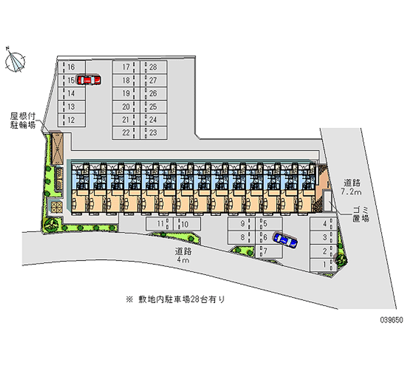 レオパレスプランドール旭野 月極駐車場