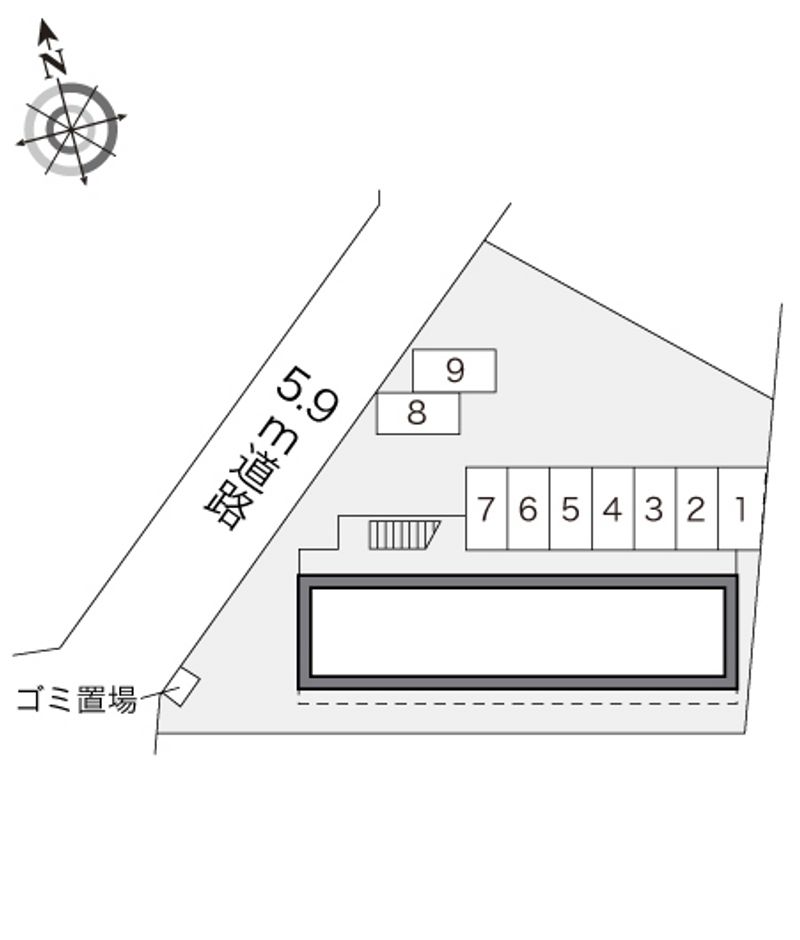 レオパレスリベェールヤマダ２ 配置図