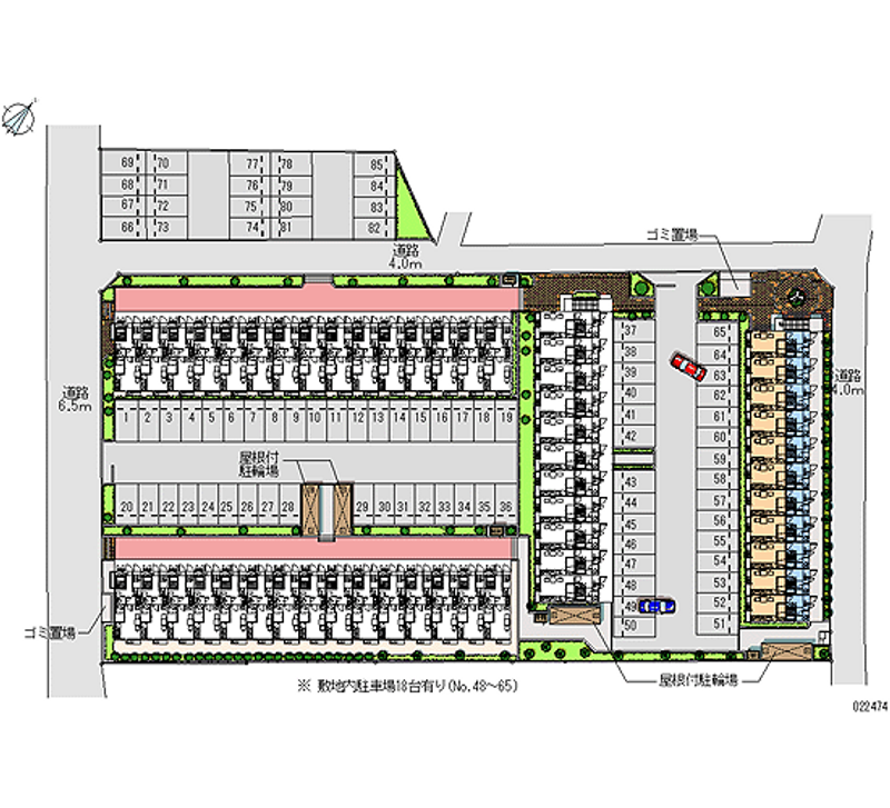 22474 Monthly parking lot