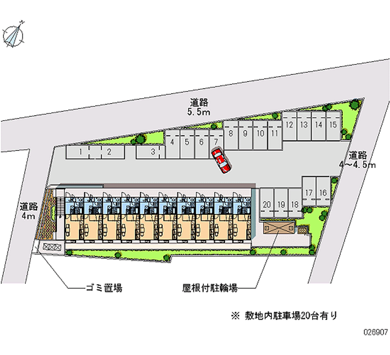 レオパレス沼崎 月極駐車場