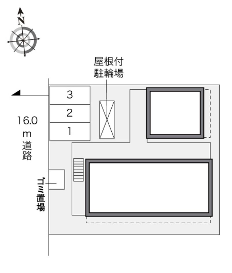 レオパレス銀河荘 配置図